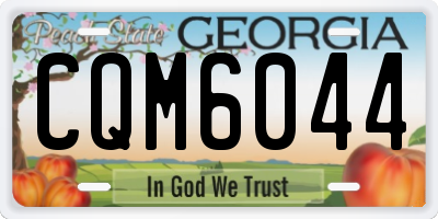 GA license plate CQM6044