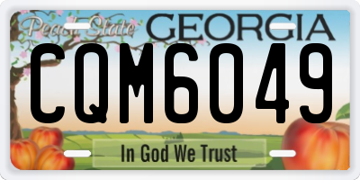 GA license plate CQM6049