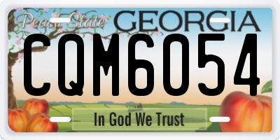 GA license plate CQM6054