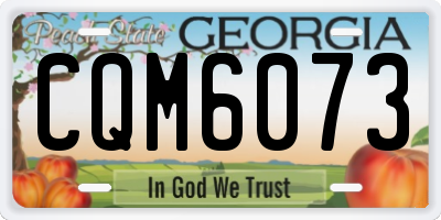 GA license plate CQM6073