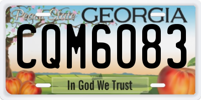 GA license plate CQM6083