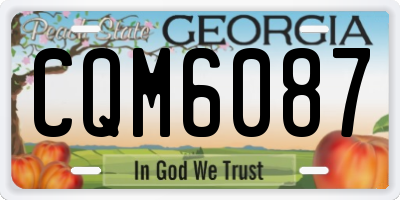 GA license plate CQM6087