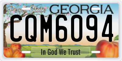 GA license plate CQM6094