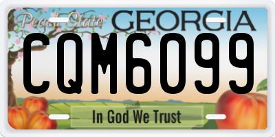 GA license plate CQM6099