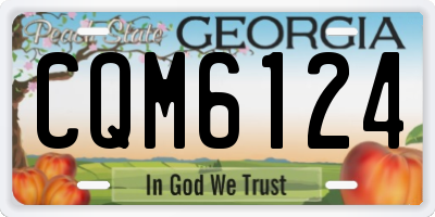 GA license plate CQM6124