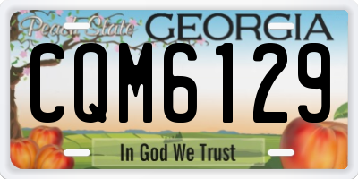 GA license plate CQM6129