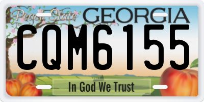 GA license plate CQM6155
