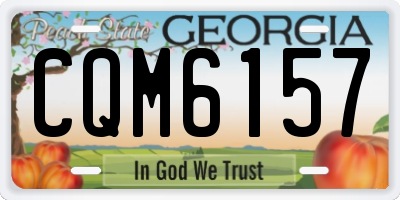 GA license plate CQM6157