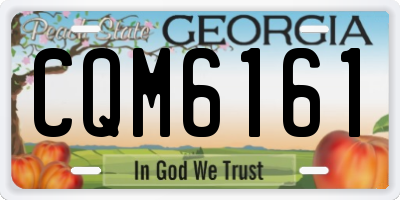 GA license plate CQM6161