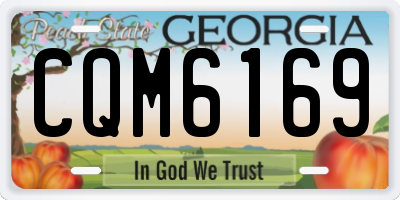 GA license plate CQM6169