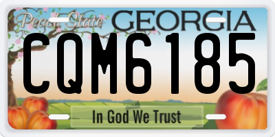 GA license plate CQM6185