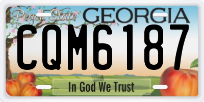 GA license plate CQM6187