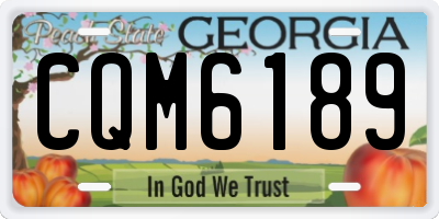 GA license plate CQM6189