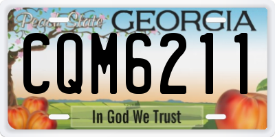 GA license plate CQM6211