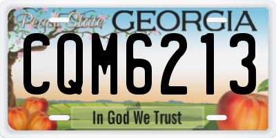 GA license plate CQM6213