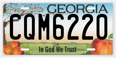 GA license plate CQM6220