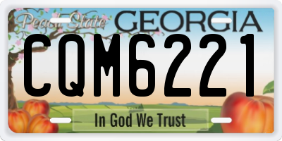 GA license plate CQM6221