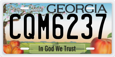 GA license plate CQM6237