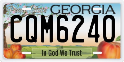 GA license plate CQM6240