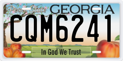 GA license plate CQM6241