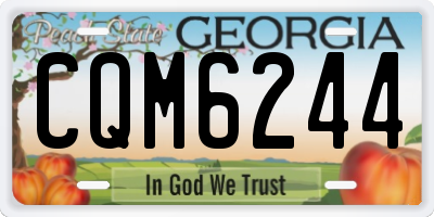 GA license plate CQM6244