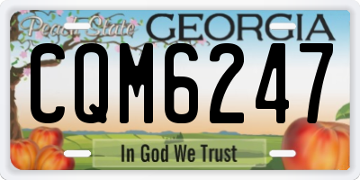 GA license plate CQM6247
