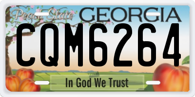 GA license plate CQM6264