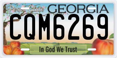 GA license plate CQM6269