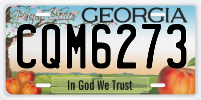 GA license plate CQM6273