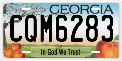 GA license plate CQM6283