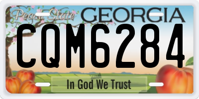 GA license plate CQM6284