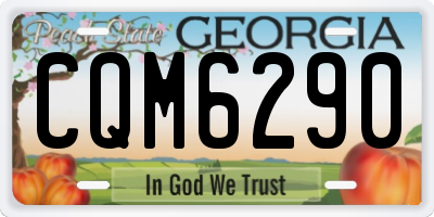 GA license plate CQM6290