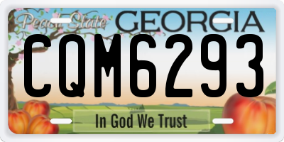 GA license plate CQM6293