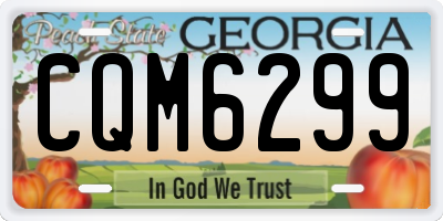 GA license plate CQM6299