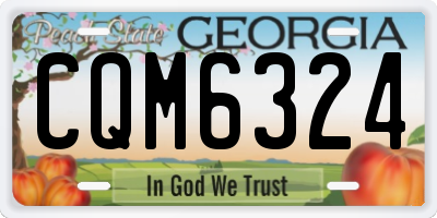 GA license plate CQM6324