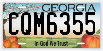 GA license plate CQM6355