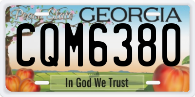 GA license plate CQM6380