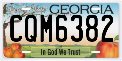 GA license plate CQM6382