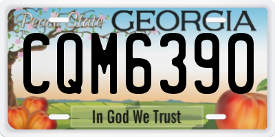 GA license plate CQM6390