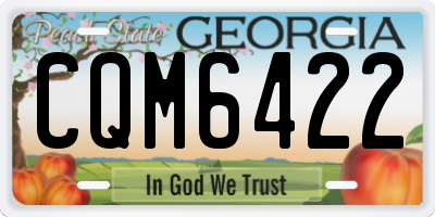 GA license plate CQM6422