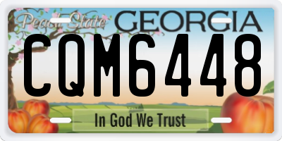 GA license plate CQM6448