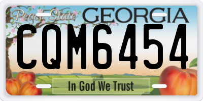 GA license plate CQM6454