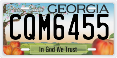 GA license plate CQM6455
