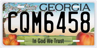 GA license plate CQM6458