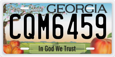 GA license plate CQM6459