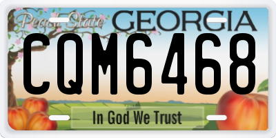 GA license plate CQM6468