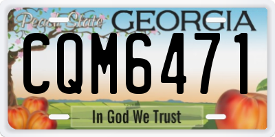 GA license plate CQM6471