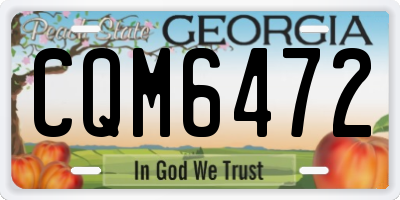 GA license plate CQM6472