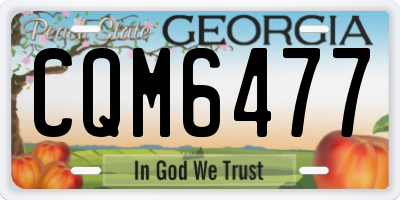 GA license plate CQM6477