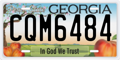 GA license plate CQM6484